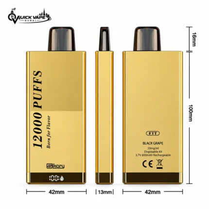 Sikary Fit Rechargeable Disposable Vape (12,000 Puffs)